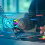 Interfaz de tienda online con elementos de inteligencia artificial, demostrando la optimización y personalización que ofrecen las herramientas IA para ecommerce.